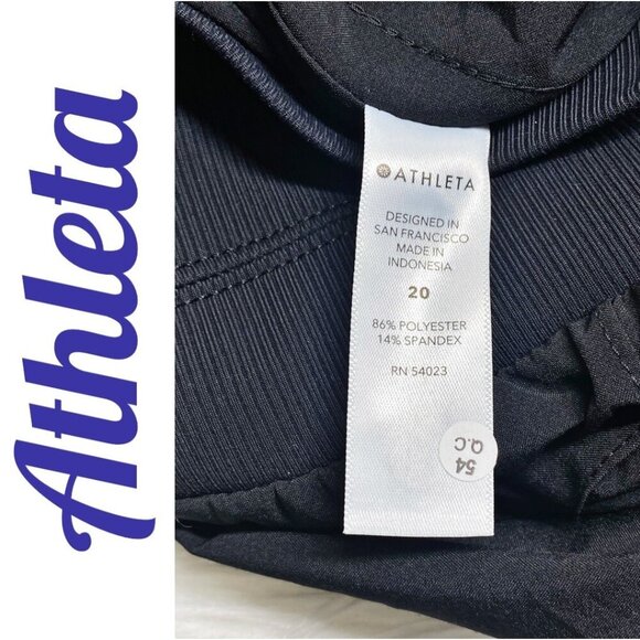 NWT ATHLETA NOLITA WIDE LEG PANTS Stretchy Casual Versatile Black, Size 20 - Picture 9 of 12